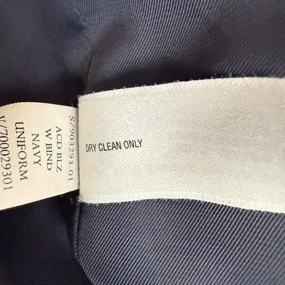 Gap The Academy Ponte Blazer Jacket Women's 8 Navy Blue Black Trim Career Formal - Picture 14 of 14
